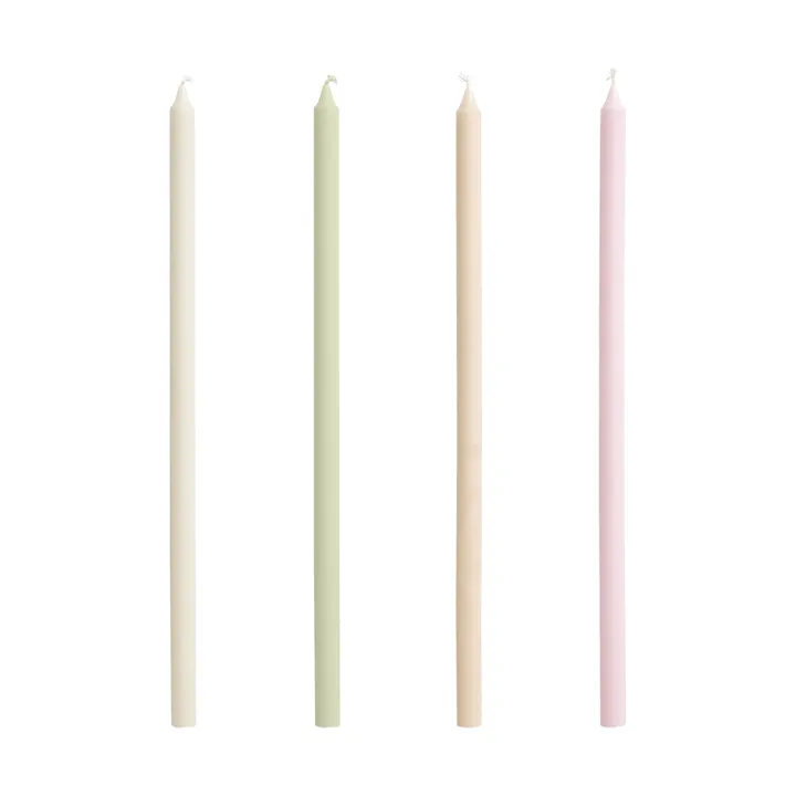 Bougies Slim lot de 4 - Pastels - HAY