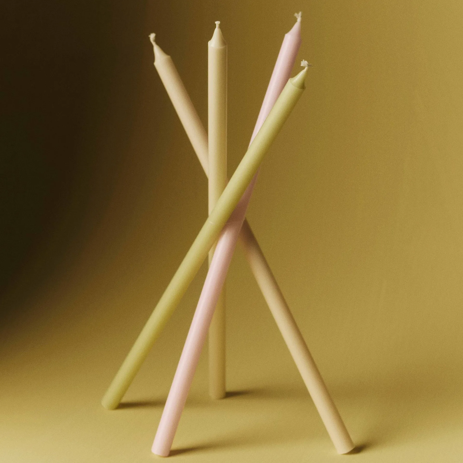 Bougies Slim lot de 4, Pastels HAY