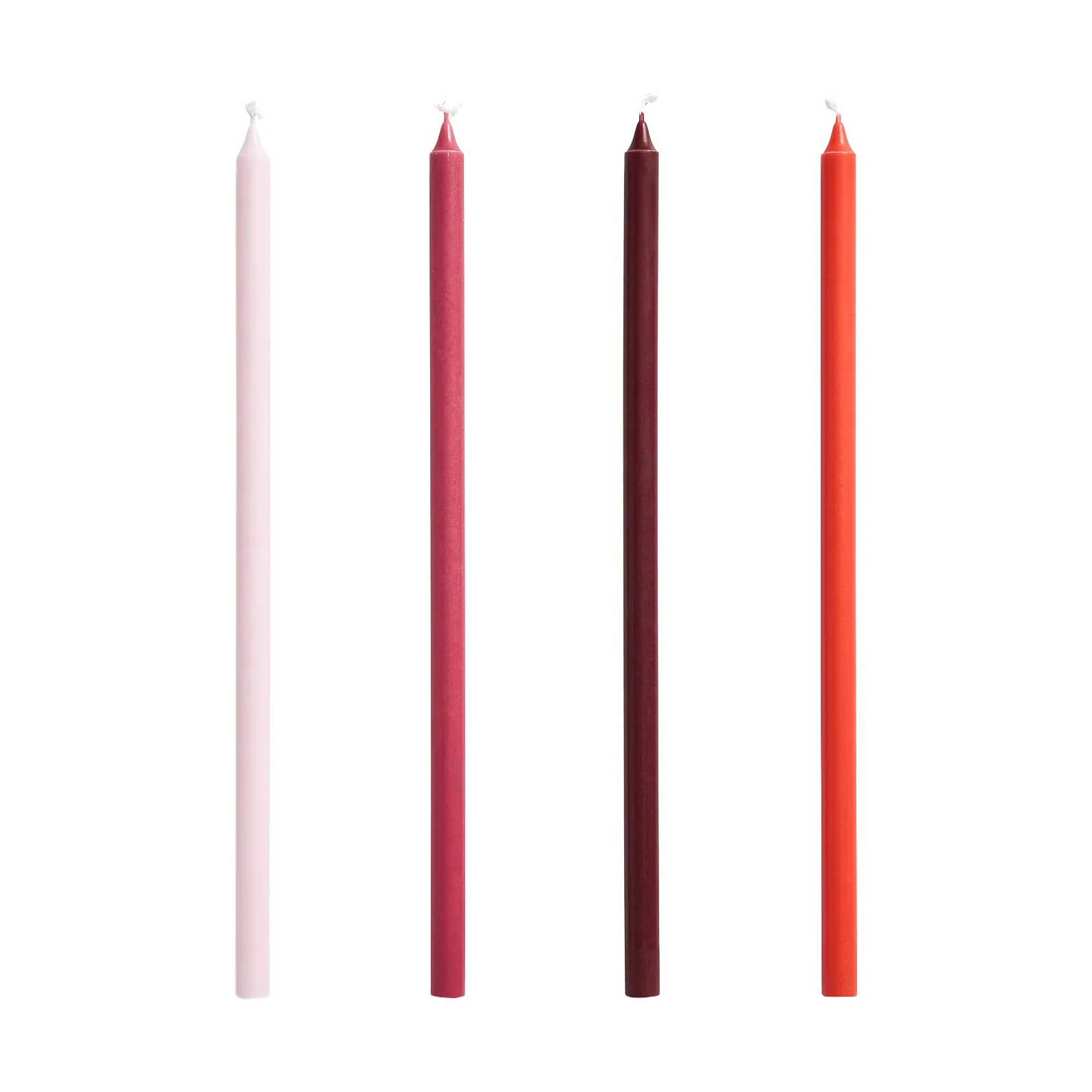 Bougies Slim lot de 4, Pink-red HAY