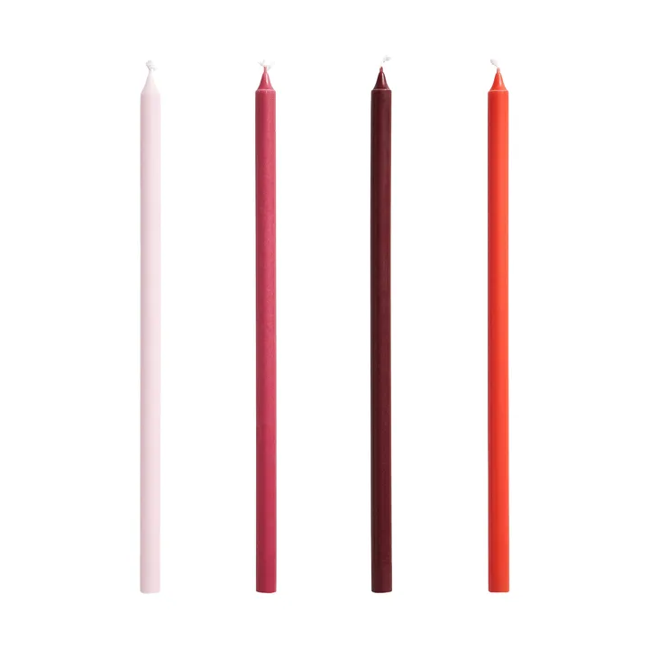 Bougies Slim lot de 4 - Pink-red - HAY