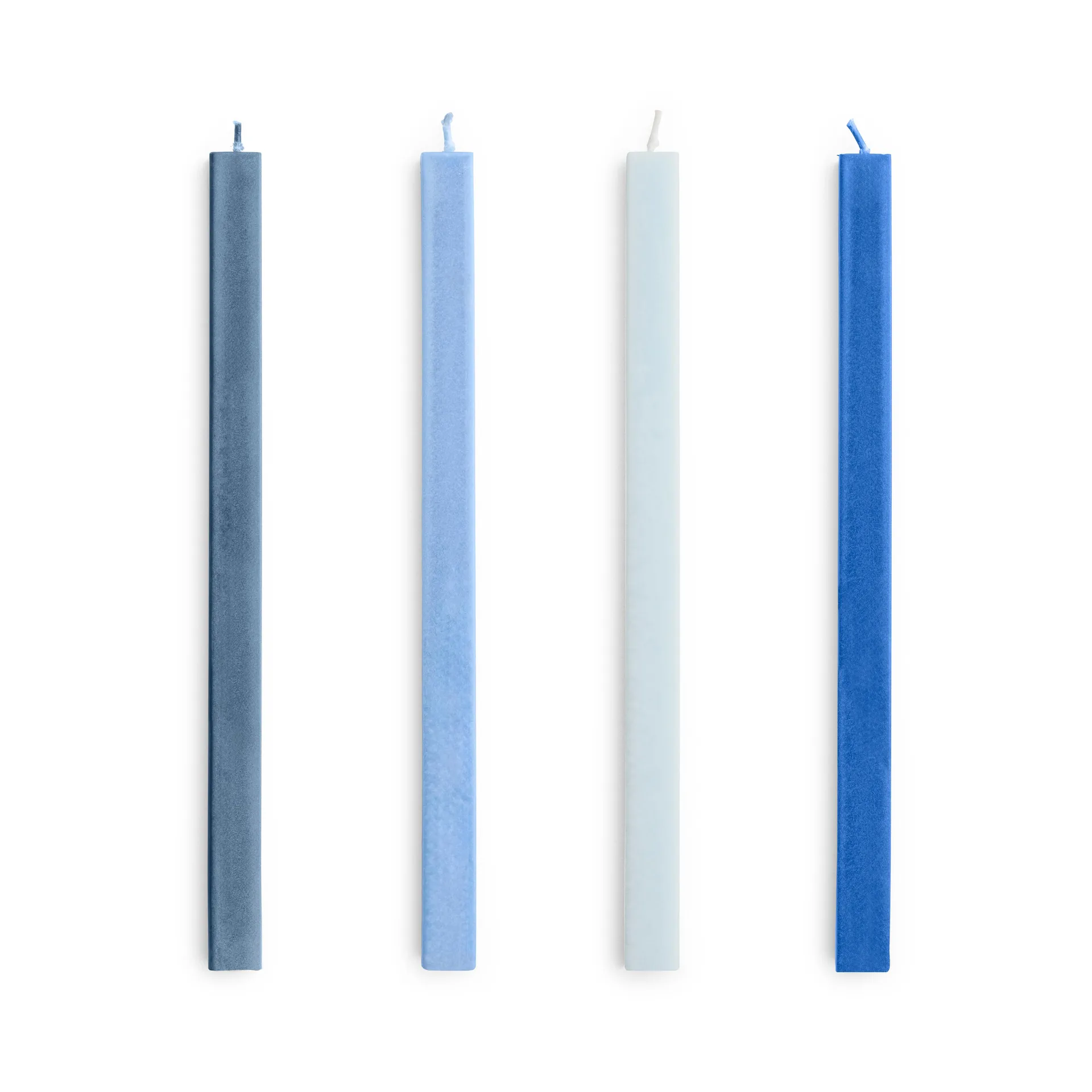 Bougies Square Candle, lot de 4, Blues HAY