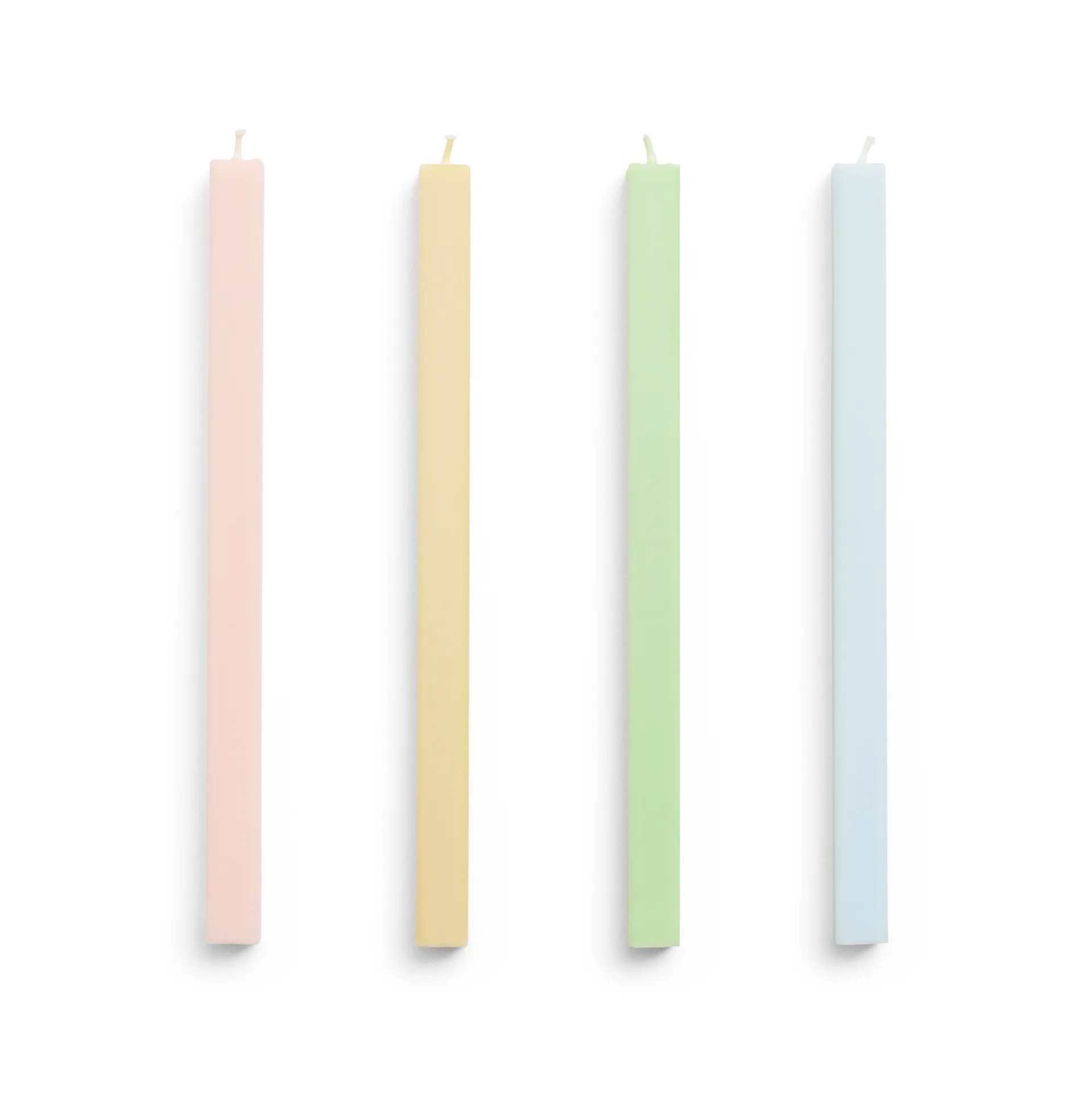 Bougies Square Candle, lot de 4, Fresh HAY