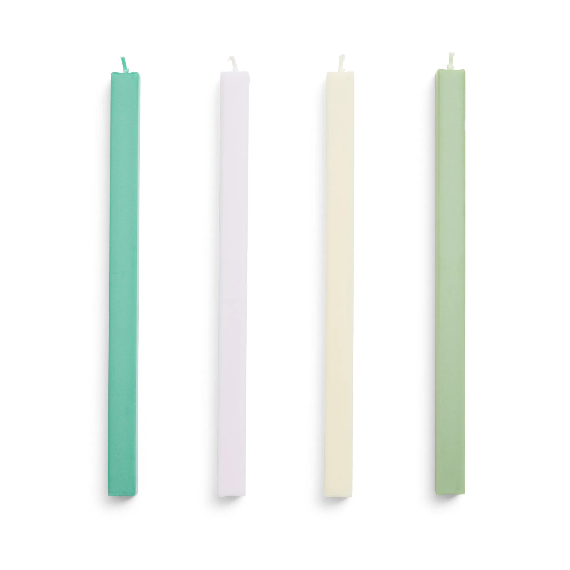 Bougies Square Candle, lot de 4, Pastel HAY