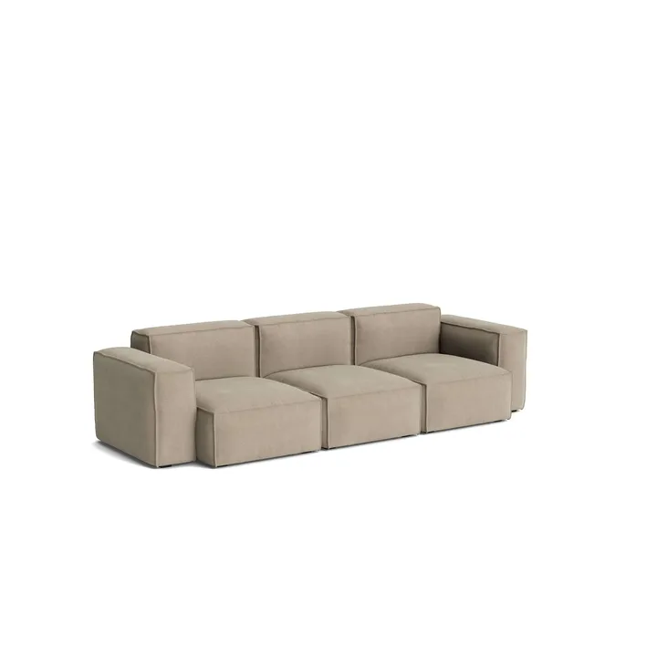 Canapé Mags Soft Low Armrest 2,5 places combinaison 1 - Linara beige, housse amovible - HAY
