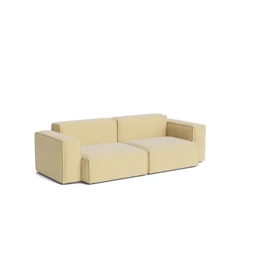 Canapé Mags Soft Low Armrest 2,5 places combinaison 1 - Tartaglia Ocre white, housse amovible - HAY
