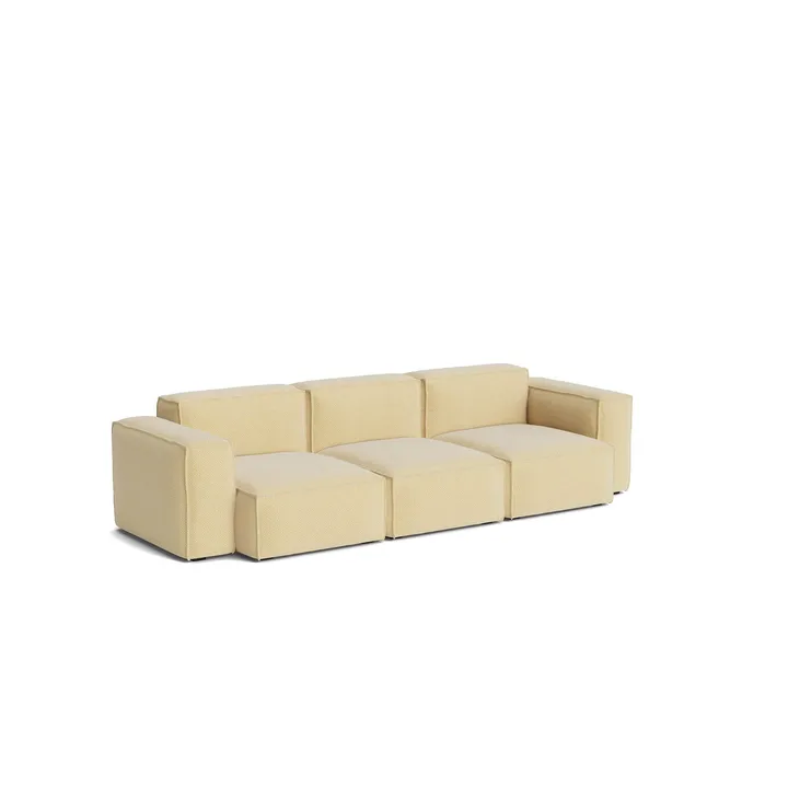 Canapé Mags Soft Low Armrest 2,5 places combinaison 1 - Tartaglia Ocre white, housse amovible - HAY