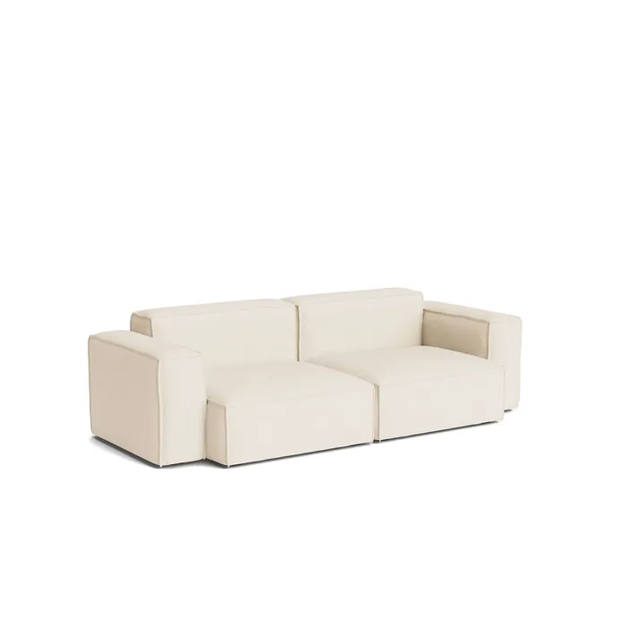Canapé Mags Soft Low Armrest 2,5 places combinaison 1 - Turf cream, housse amovible - HAY