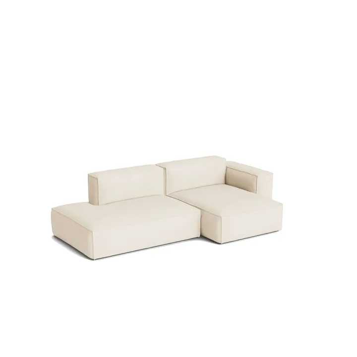 Canapé Mags Soft Low Armrest 2,5 places combinaison 3 - Turf cream, orienté à droite, housse amovible - HAY