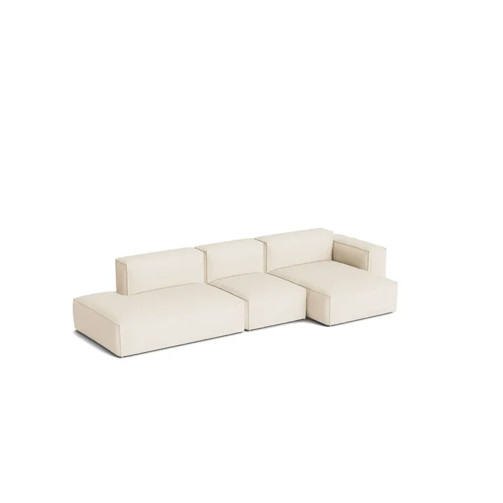 Canapé Mags Soft Low Armrest 2,5 places combinaison 3 - Turf cream, orienté à droite, housse amovible - HAY