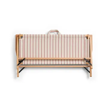 Canapé pliable Outdoor Market - Beige-rouge, 2-places - HAY