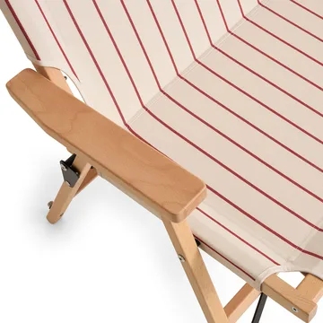 Canapé pliable Outdoor Market - Beige-rouge, 2-places - HAY
