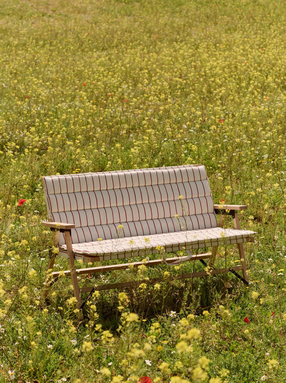 Canapé pliable Outdoor Market, Beige-rouge, 2-places HAY