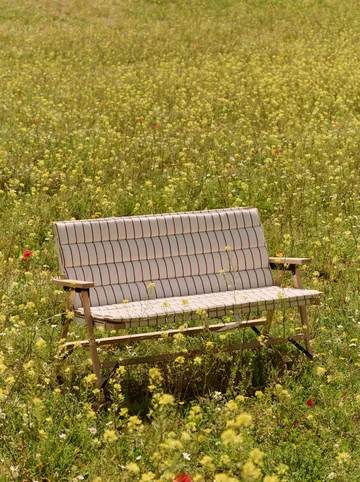 Canapé pliable Outdoor Market - Beige-rouge, 2-places - HAY