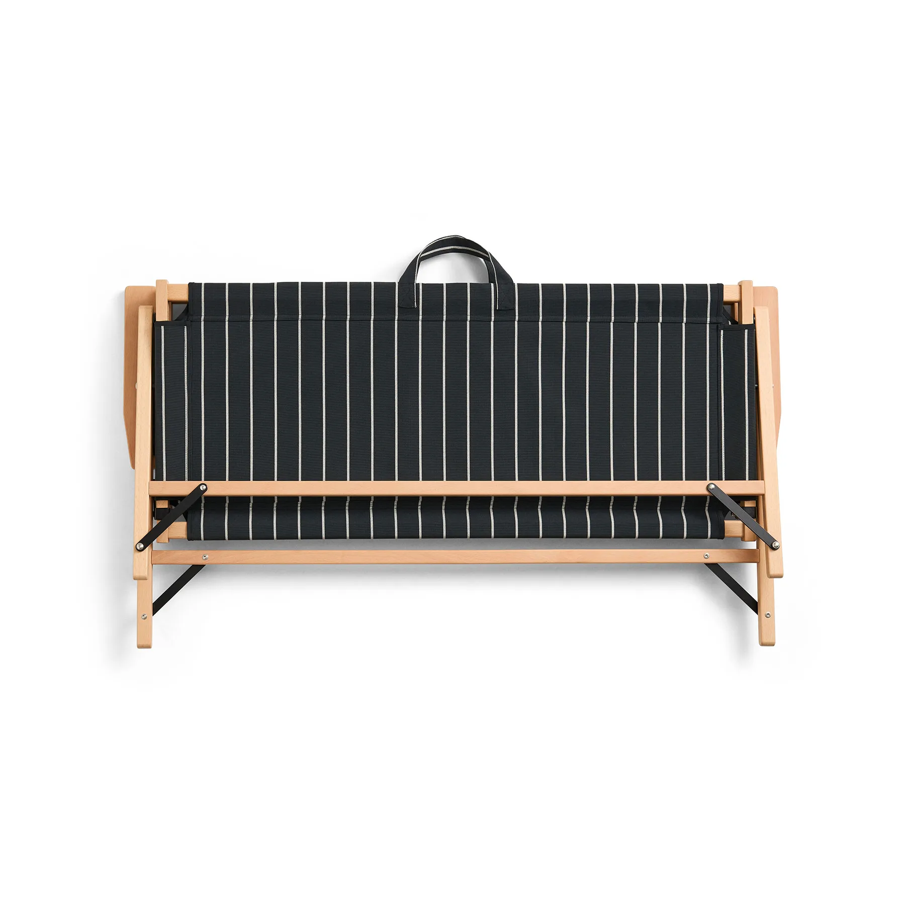 Canapé pliable Outdoor Market, Black-beige, 2-places HAY