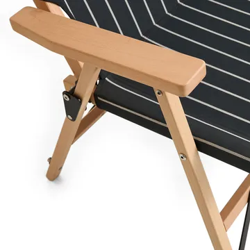 Canapé pliable Outdoor Market - Black-beige, 2-places - HAY