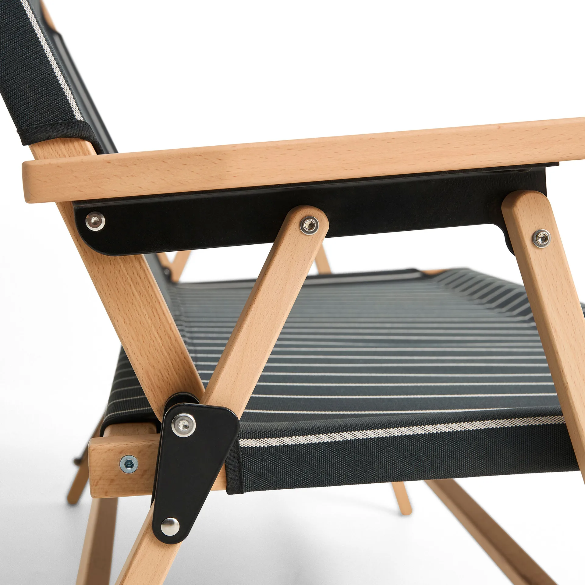 Canapé pliable Outdoor Market, Black-beige, 2-places HAY