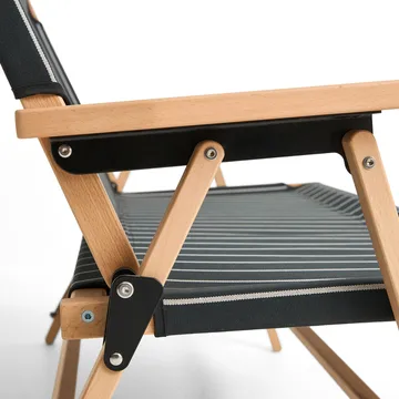 Canapé pliable Outdoor Market - Black-beige, 2-places - HAY