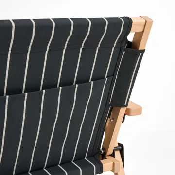 Canapé pliable Outdoor Market - Black-beige, 2-places - HAY