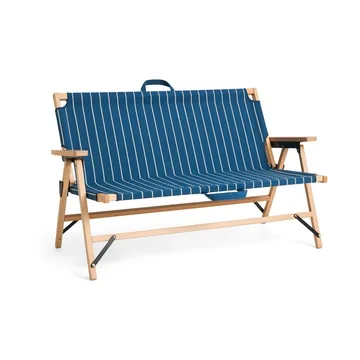 Canapé pliable Outdoor Market - Blue-beige, 2-places - HAY