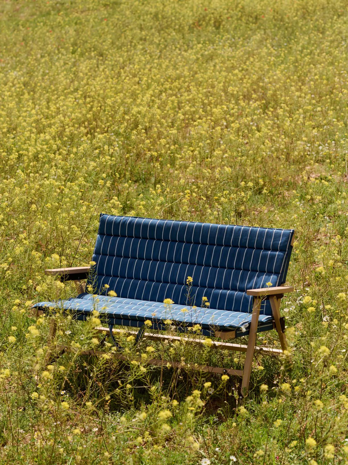 Canapé pliable Outdoor Market, Blue-beige, 2-places HAY