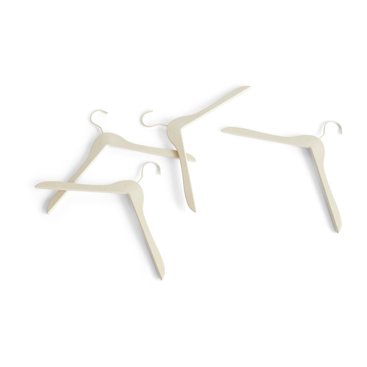 HAY Ceinrte HAY Lot de 4 Cream | Design Scandinave | Cintres & portants | Blanc