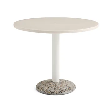 Ceramic Table Ø90 cm - Warm white - HAY