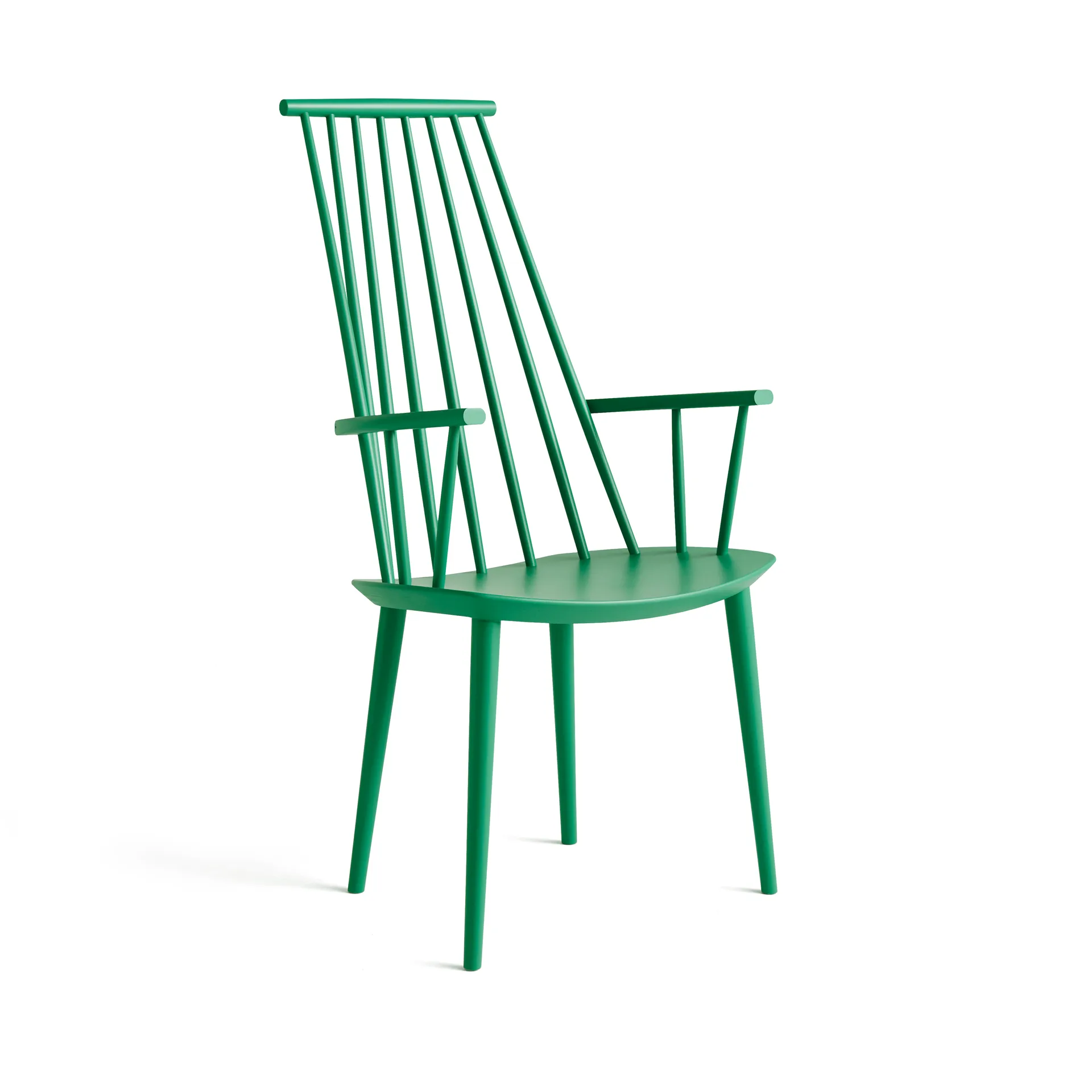Chaise à accoudoirs J110, Bouleau Jade green laqué HAY