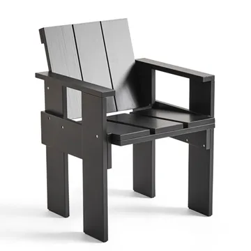 Chaise avec accoudoirs Crate Dining Chair - Black - HAY