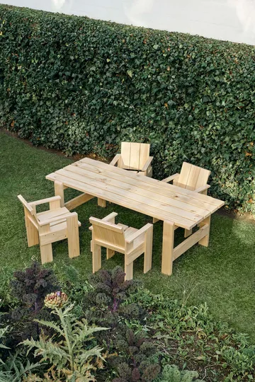Chaise avec accoudoirs Crate Dining Chair - Water-based lacquered pinewood - HAY
