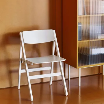 Chaise Backflip Chair - Cream white, hêtre laqué - HAY