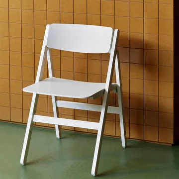 Chaise Backflip Chair - Cream white, hêtre laqué - HAY