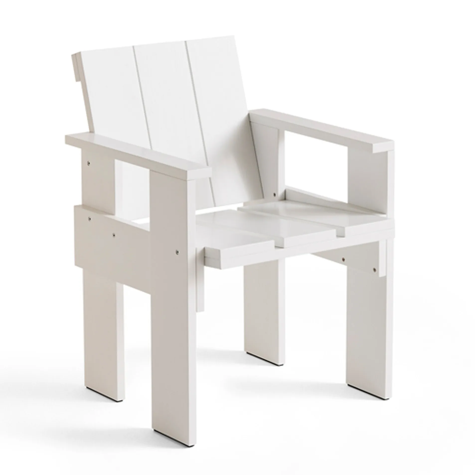Chaise Crate Dining Chair, pin laqué, White HAY