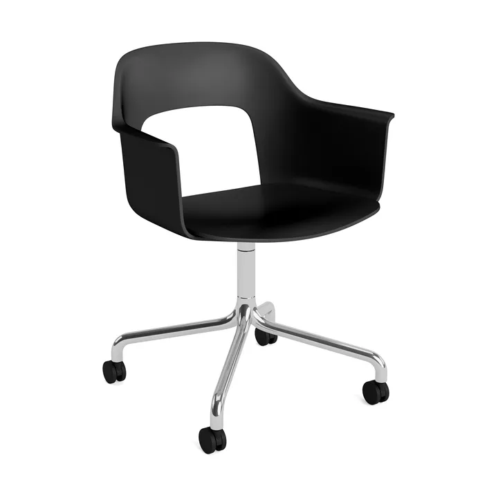 Chaise Layout Armchair 261 - Black-aluminium poli - HAY