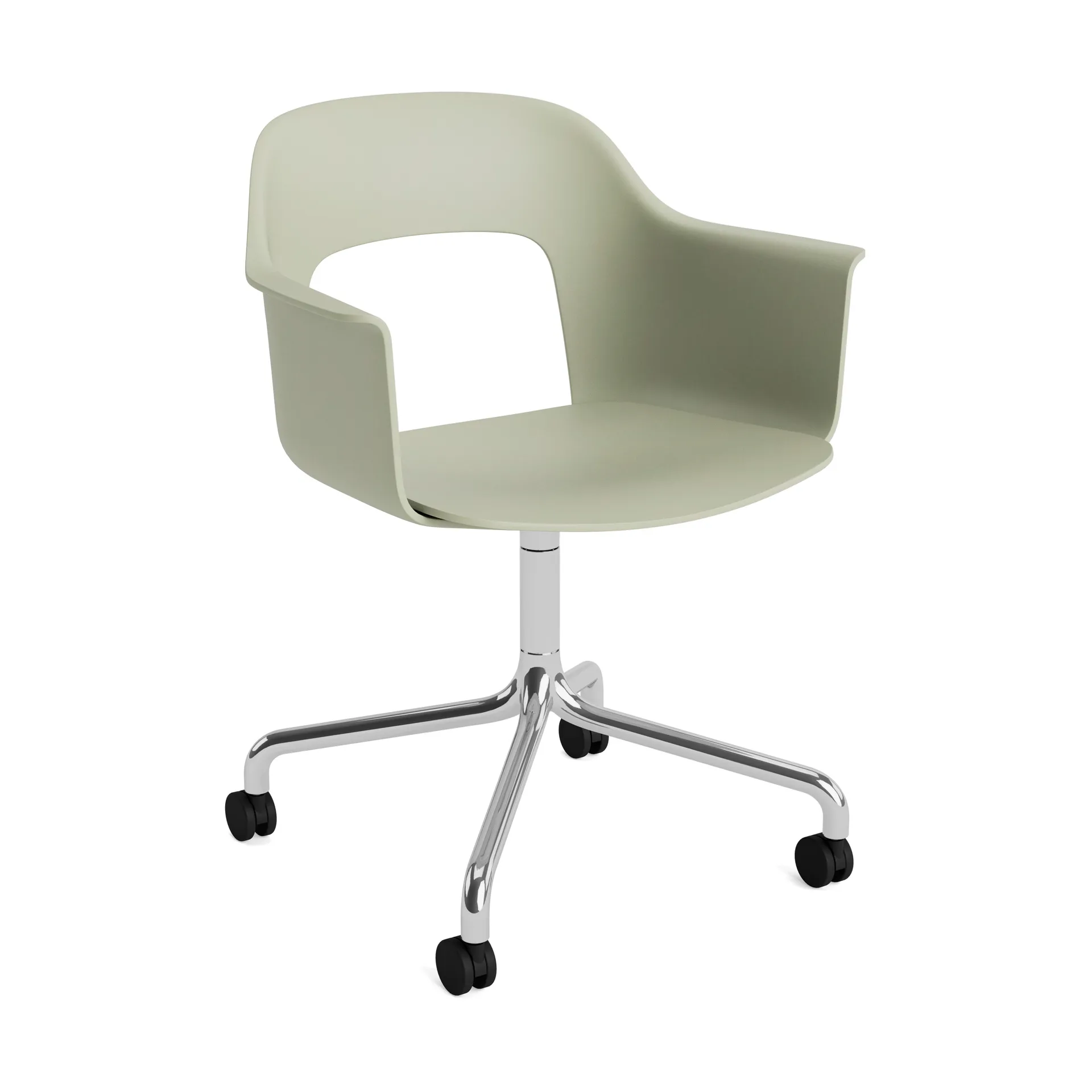 Chaise Layout Armchair 261, Bottle green-aluminium poli HAY