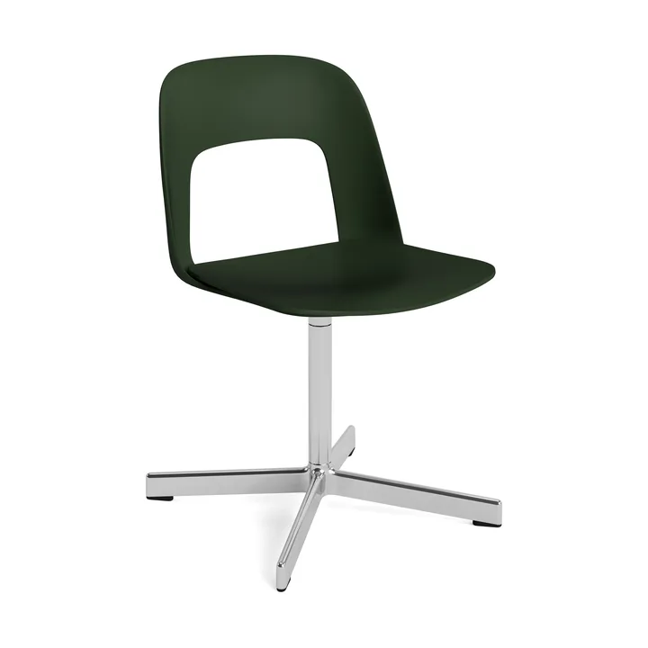 Chaise Layout Chair 131 - Bottle green-aluminium poli - HAY