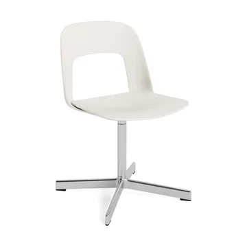 Chaise Layout Chair 131 - Cream white-aluminium poli - HAY