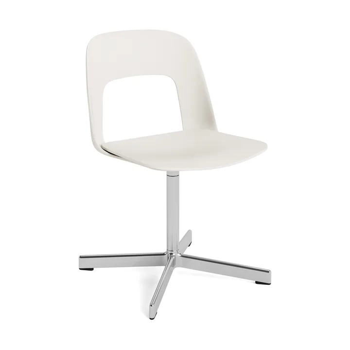 Chaise Layout Chair 131 - Cream white-aluminium poli - HAY