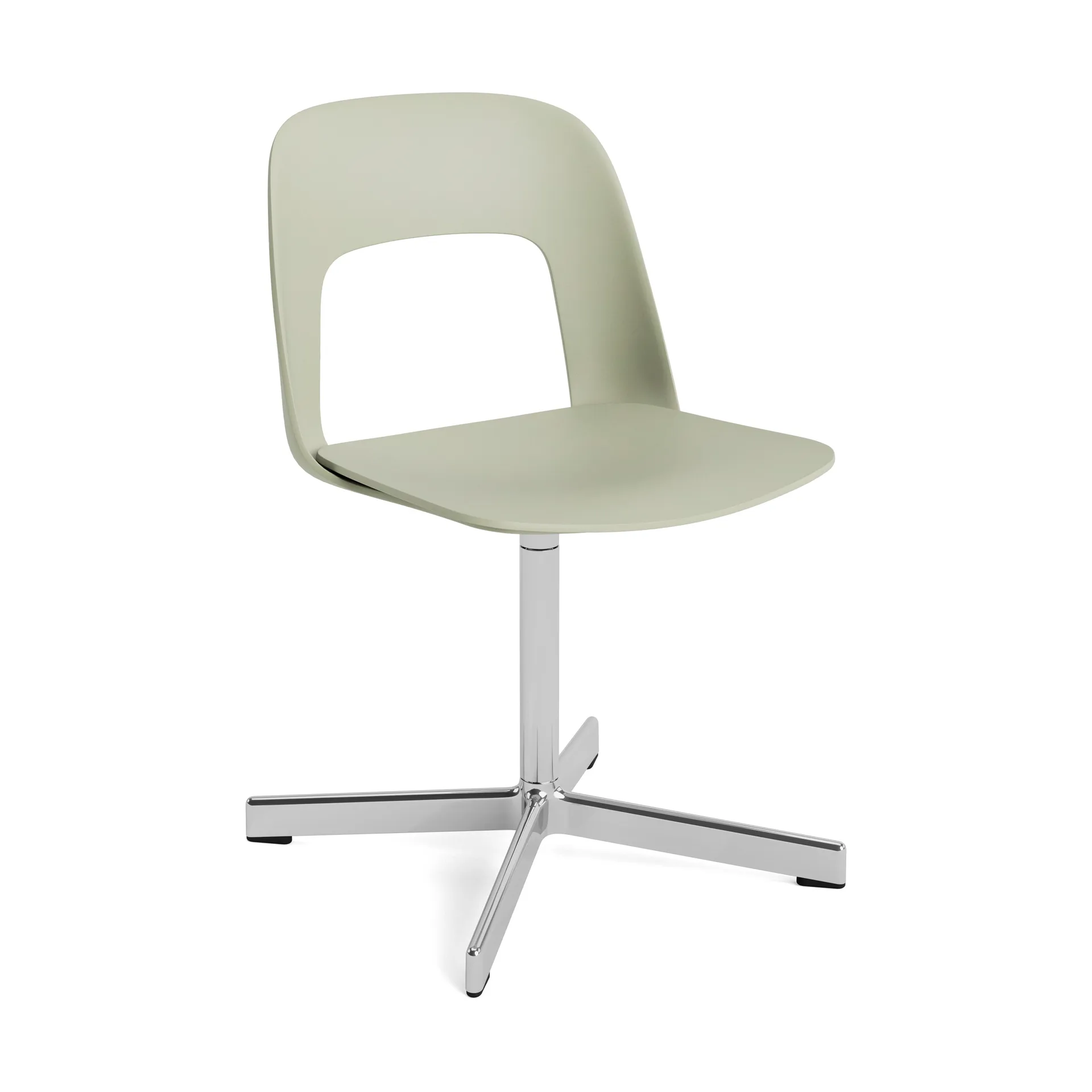 Chaise Layout Chair 131, Pastel green-aluminium poli HAY