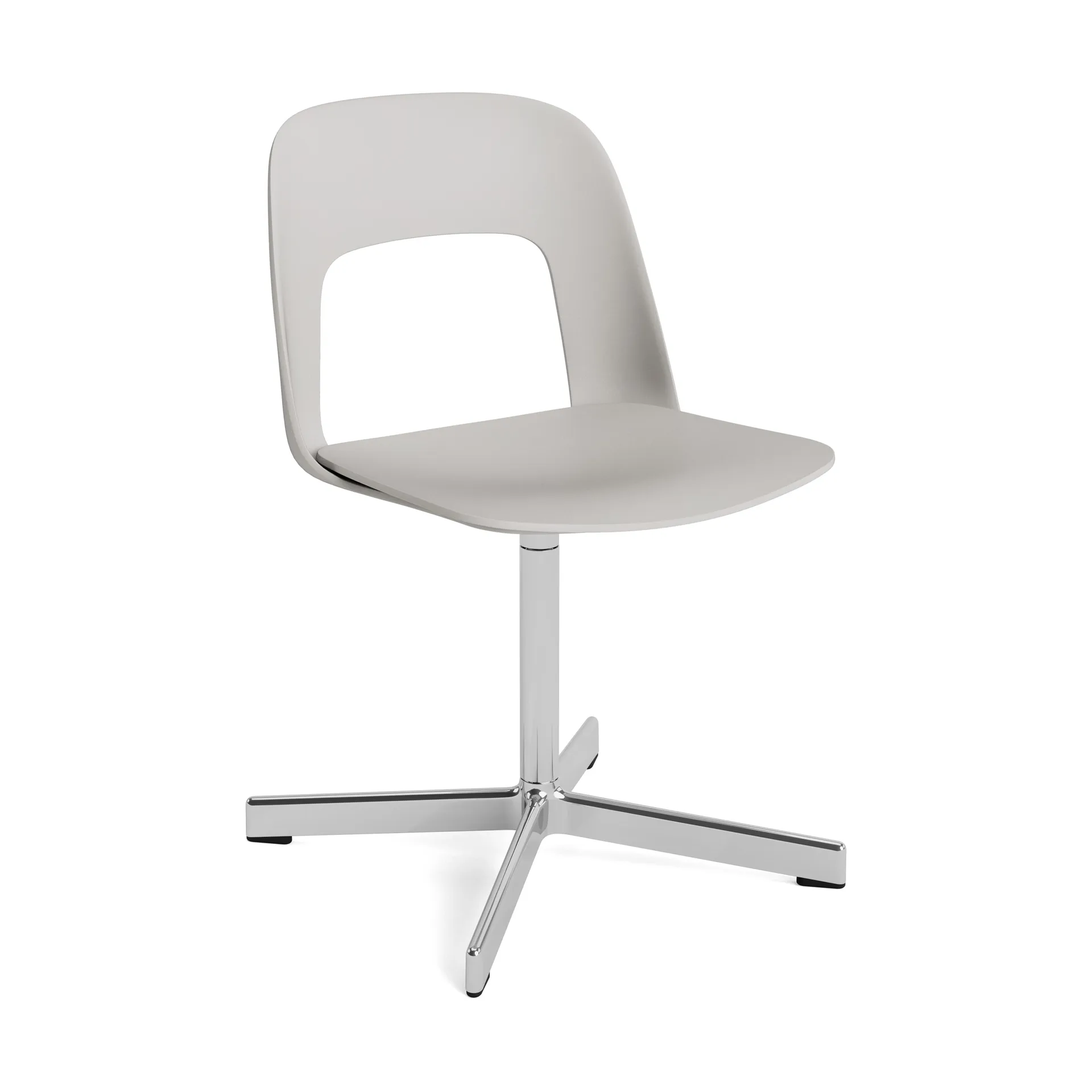 Chaise Layout Chair 131, Sky grey-aluminium poli HAY