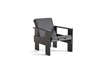 Chaise lounge Crate en pin laqué - Black - HAY