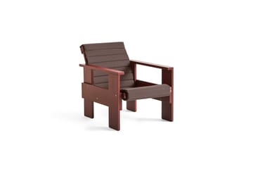 Chaise lounge Crate en pin laqu�é - Iron red - HAY