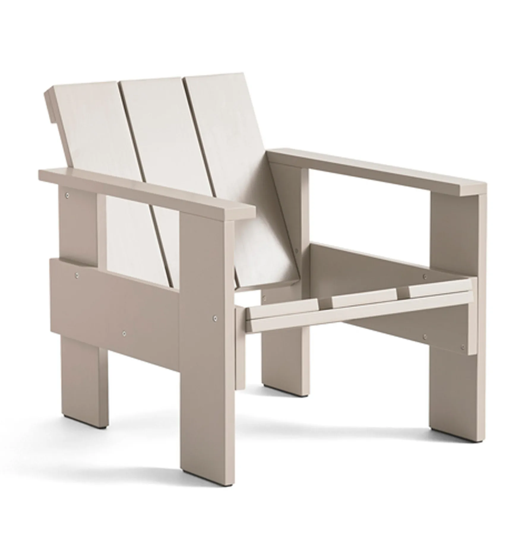 Chaise lounge Crate en pin laqué, London fog HAY