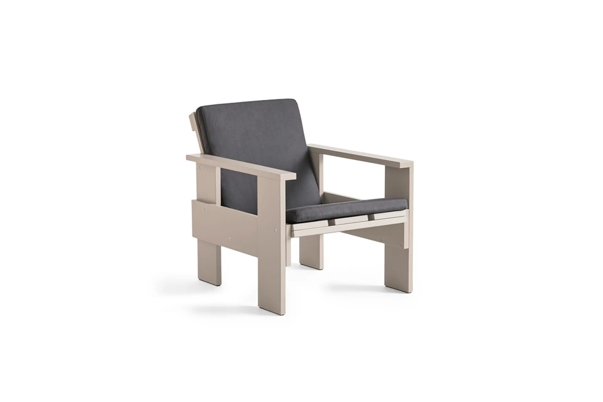 Chaise lounge Crate en pin laqué, London fog HAY