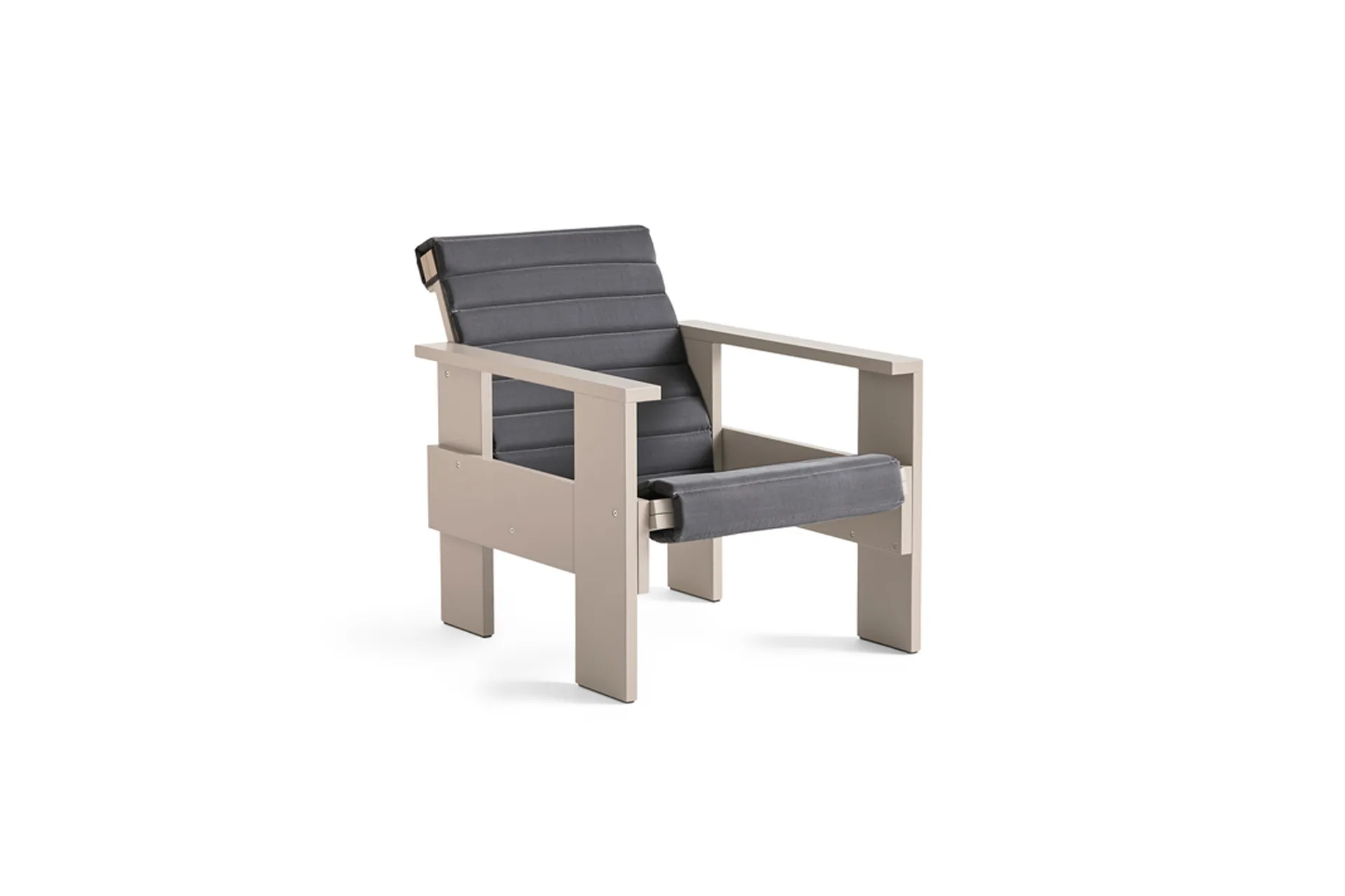 Chaise lounge Crate en pin laqué, London fog HAY