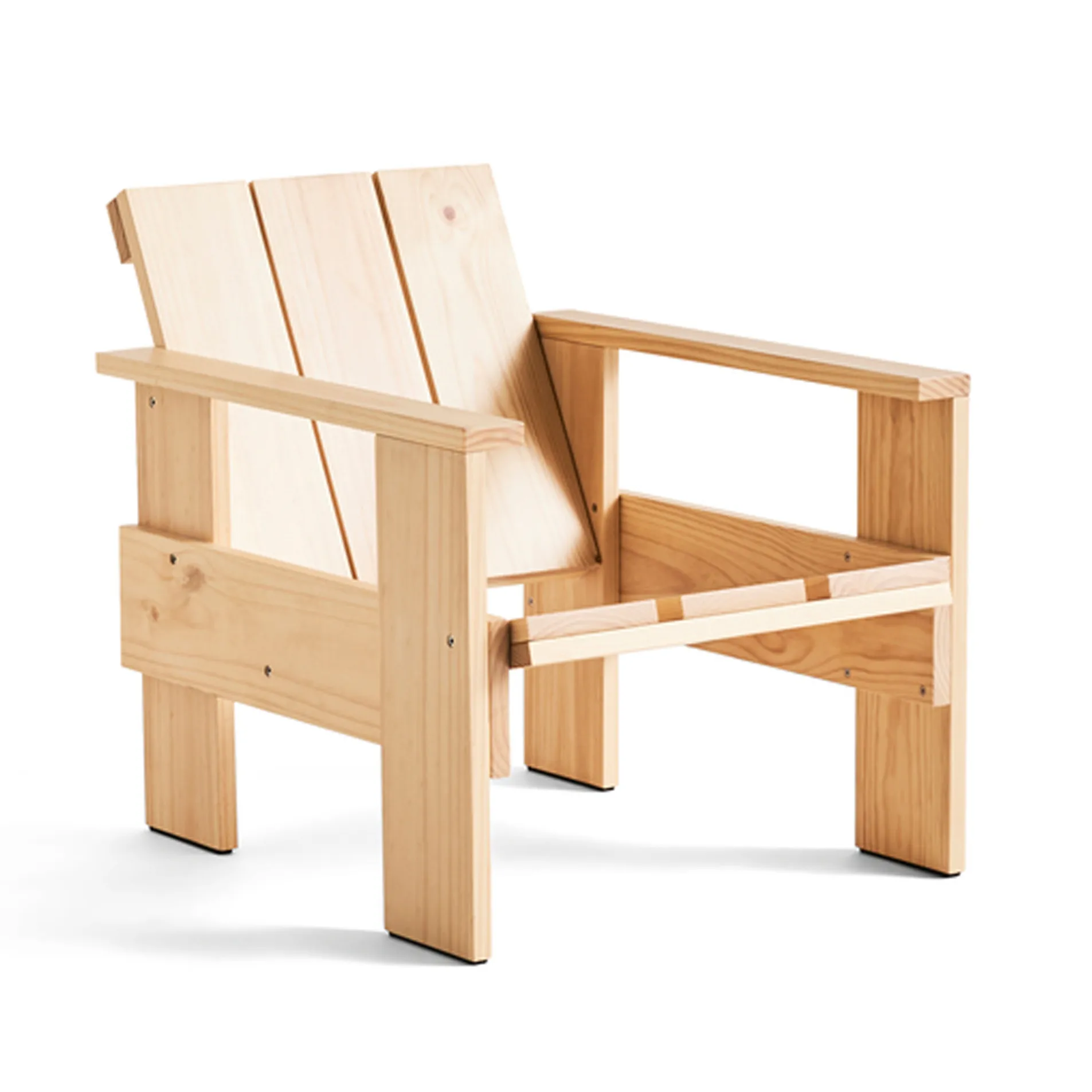 Chaise lounge Crate en pin laqué, Natural HAY
