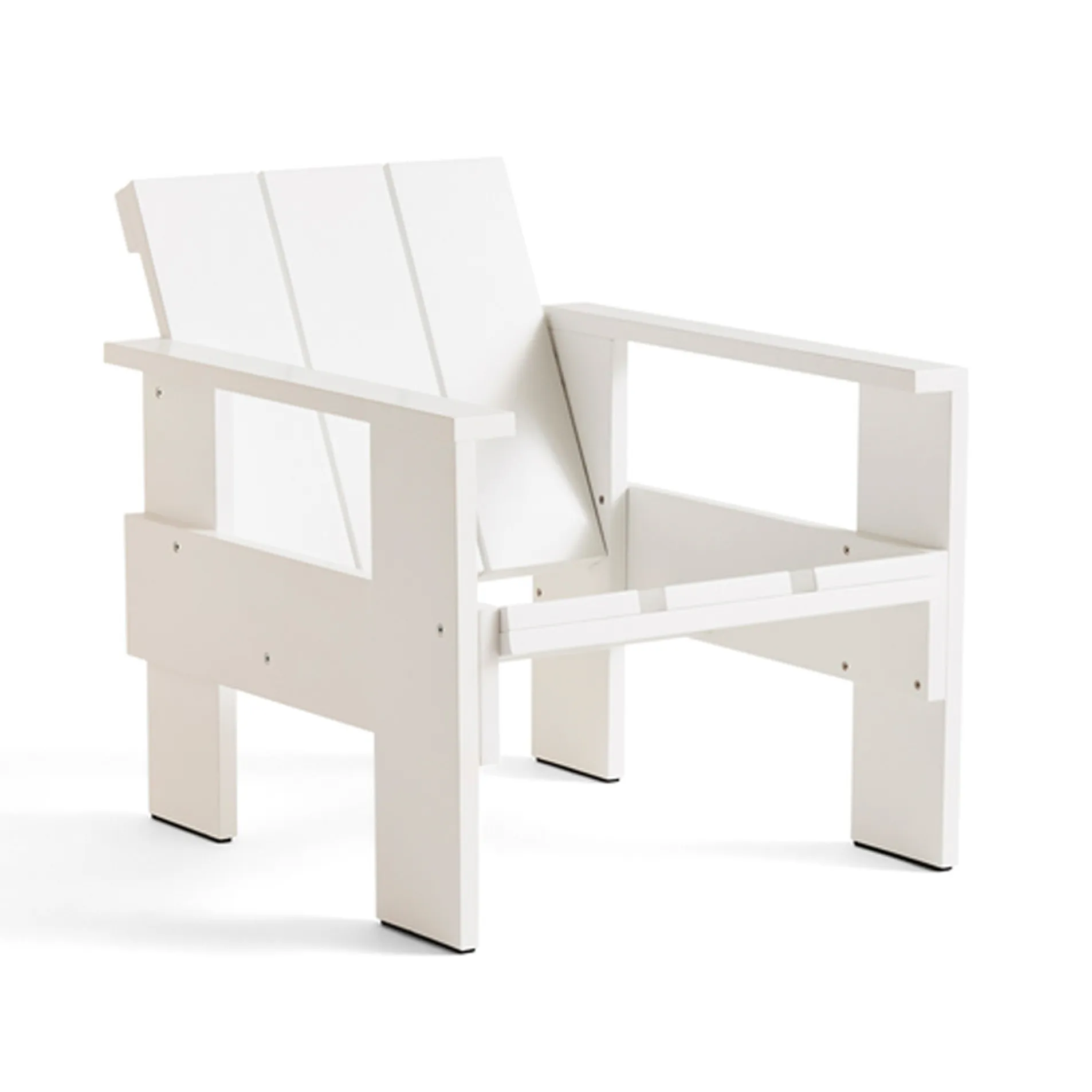 Chaise lounge Crate en pin laqué, White HAY