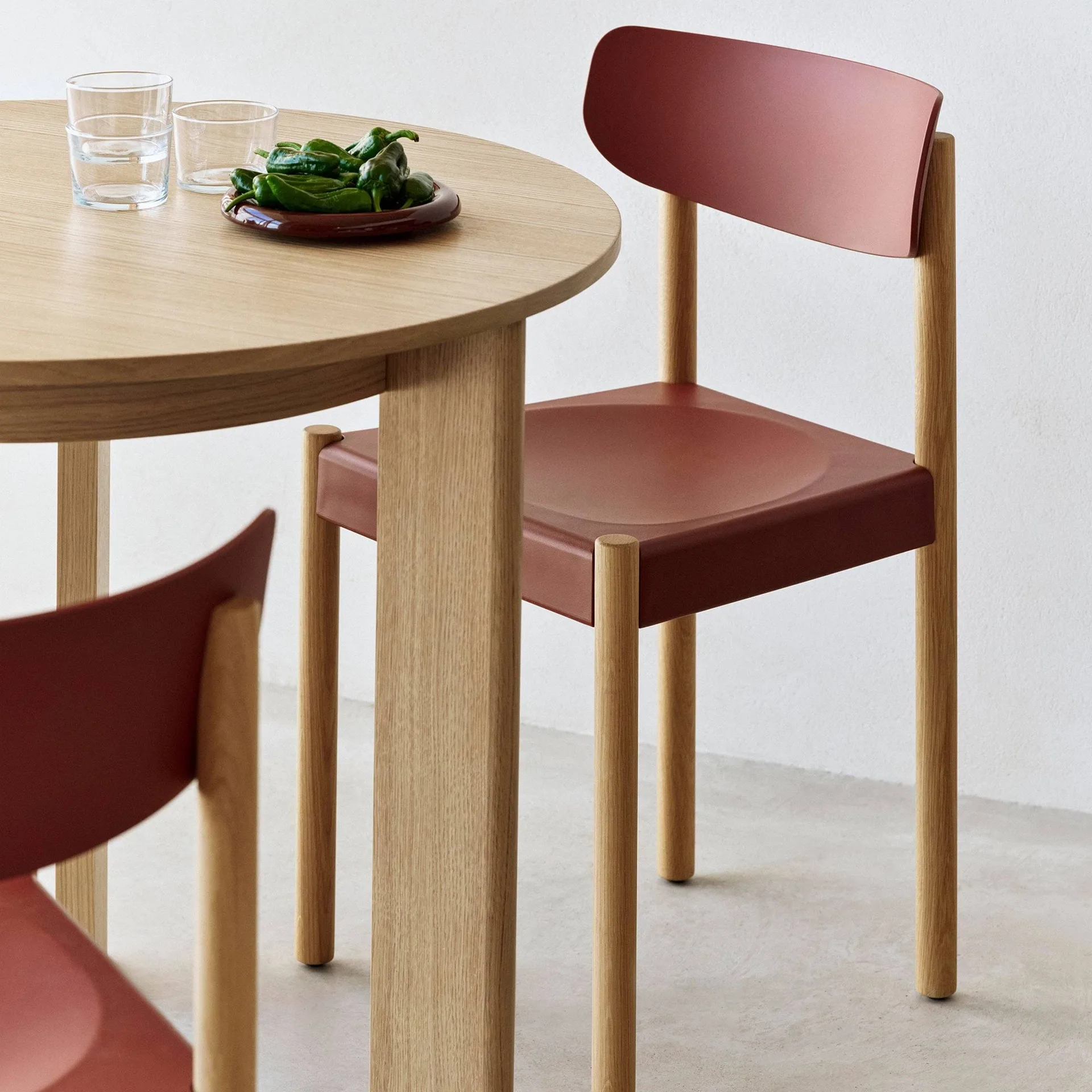 Chaise Pack Chair 10, Chêne huilé-hull red HAY