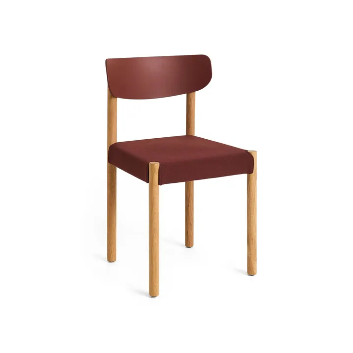 Chaise Pack Chair 11 - Chêne huilé-hull red-Steelcut 655 - HAY