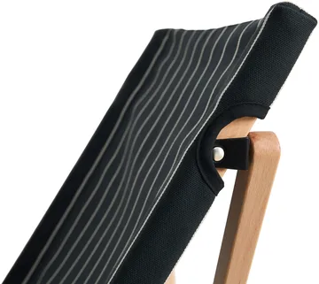 Chaise pliable Outdoor Market - Black-beige - HAY