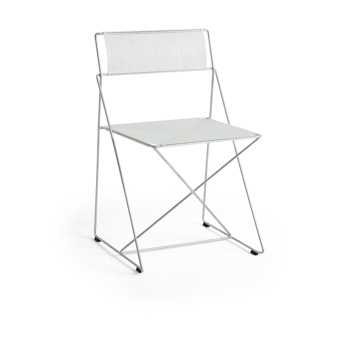HAY Chaise X-Line Indoor Outdoor Chalk white-hot galvanisé